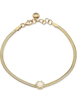 Seval Kuyumculuk Kar Tanesi Balıksırtı Altın Bileklik