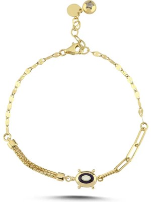 Seval Kuyumculuk Mineli Altın Kaplumbağa  Bileklik