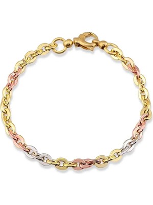 Seval Kuyumculuk Üç Renk Zincir Bileklik