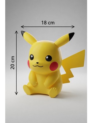 My Craft 3D MYCRAFT3D Pikachu Figürlü Kumbara Sevimli Dekoratif Para Kutusu Sarı Tasarım Hediyelik Obje