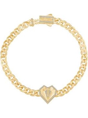 Ema Jewellery Taşlı Kalp Gurmet Bileklik