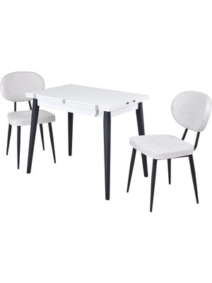 Vilinze Deniz Sandalye Avanos Ahşap Mdf Mutfak Masası Takımı - 90X120 cm