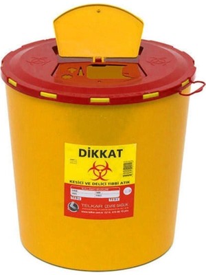 PremiumPort 10'lu 10L Turuncu Tıbbi Atık Kovası Seti, Hijyen ve Güvenlik Için Ideal