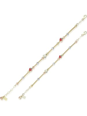 Ema Jewellery Anne Çocuk Mineli Ikili Set Altın Bileklik