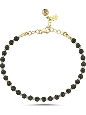 Seval Kuyumculuk Siyah Dorikalı Bileklik