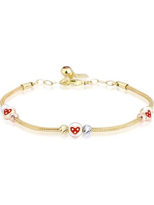 Ema Jewellery Anne Çocuk Çilek Ikili Set Altın Bileklik