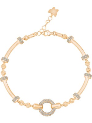 Ema Jewellery Taşlı Dorikalı Silindir Bileklik