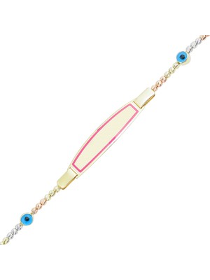 Ema Jewellery Pembe Mineli Çocuk Künyesi