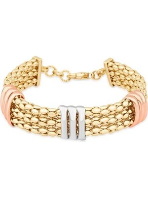 Genola Altın Italyan Tasarım Bileklik