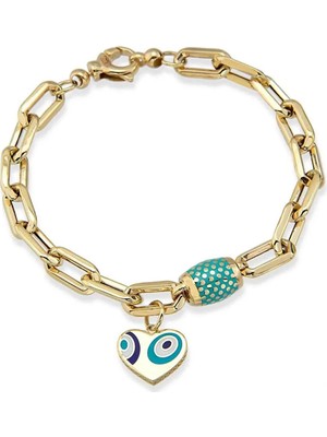 Seval Kuyumculuk Mineli Kalpli Altın Bileklik