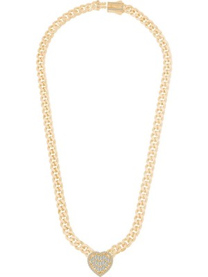 Ema Jewellery Taşlı Kalp Tasarım Gurmet Zincir