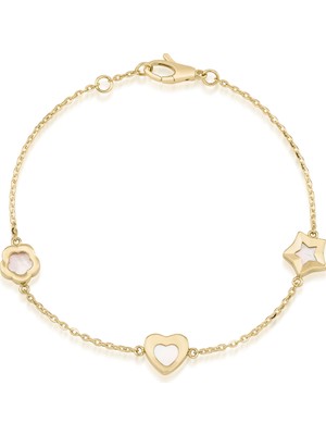 Genola Altın Taşlı Tasarım Bileklik