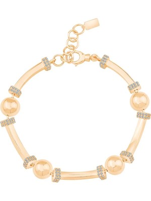 Ema Jewellery Taşlı Top Silindir Bileklik