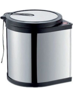 PremiumPort Montajlı Dolap Içi Çöp Kovası 11 Litre Kapaklı ve Açılır Tasarım