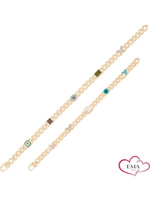 Ema Jewellery Anne Çocuk Kelebek Gurmet Altın Bileklik