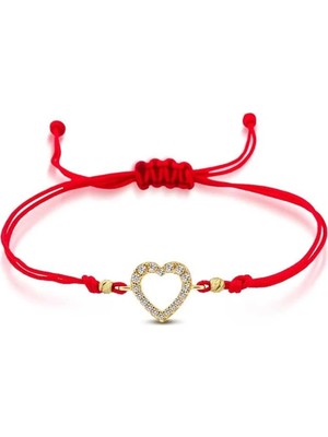 Ema Jewellery Altın Kalp Taşlı Bileklik