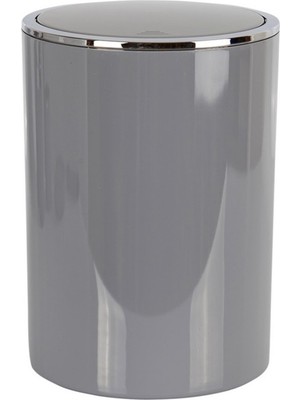 PremiumPort Şık Gri 6 Lt Çok Amaçlı Çöp Kovası, Temiz ve Düzenli Alanlar Için