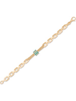 Ema Jewellery Italyan Tasarım Zincir Detaylı Altın Bileklik
