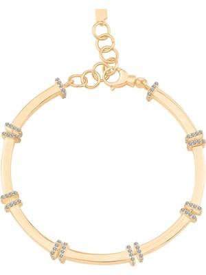 Ema Jewellery Taşlı Silindir Bileklik