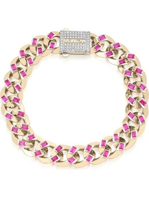 Ema Jewellery Altın Kırmızı Taşlı Bileklik