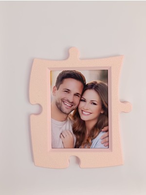 Moldream Buzdolabı Magnet Çerçeve -Puzzle Fotoğraf Çerçevesi – Mıknatıslı & Masaüstü Kullanım – Koruyucu Plakalı Özel Tasarım - Hediyelik