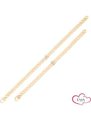 Ema Jewellery Anne Çocuk Harf Gurmet Altın Bileklik