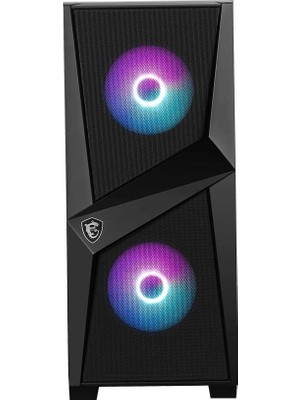 MSI Msı Mag Forge 100R Temperlı Cam Argb Psu Yok 2X120MM 1X120MM Gamıng Atx Kasa Siyah