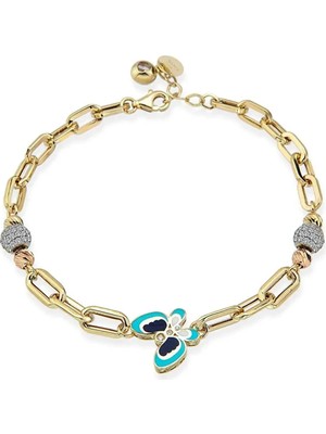 Seval Kuyumculuk Kelebek Mineli Bileklik