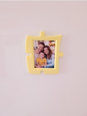 Moldream Buzdolabı Magnet Çerçeve -Puzzle Fotoğraf Çerçevesi – Mıknatıslı & Masaüstü Kullanım – Koruyucu Plakalı Özel Tasarım - Hediyelik