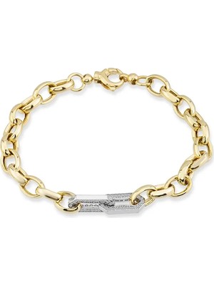 Seval Kuyumculuk Taş Detaylı  Zincir Bileklik