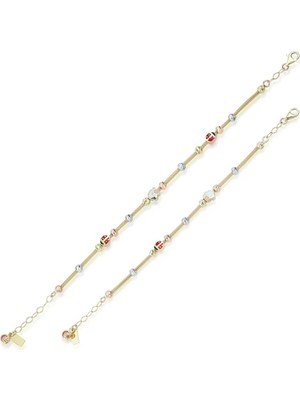 Ema Jewellery Anne Çocuk Mineli Ikili Set Altın Bileklik