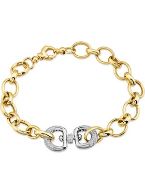 Seval Kuyumculuk Taş Detaylı  Zincir Bileklik