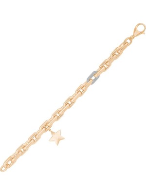 Ema Jewellery Italyan Tasarım Yıldız Taşlı Altın Bileklik