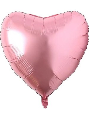 Süsle Bebek ve Parti Kalp Folyo Balon, 45 cm - Pembe