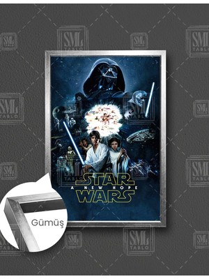 SML Tablo Star Wars Yıldızlar Savaşları Nostalji Fil Efsaneler Dekor Dikey Çerçeveli Kanvas Tablo