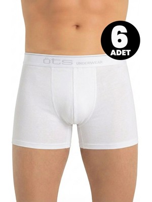 Öts 6'lı Erkek Boxer Likralı Esnek (%96 Pamuk - %4 Elastan)
