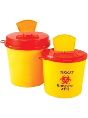 PremiumPort 10'lu Plastik Atık Kutusu Seti, 5 Litre, Kilitli Kapak, Sağlıklı Kullanım