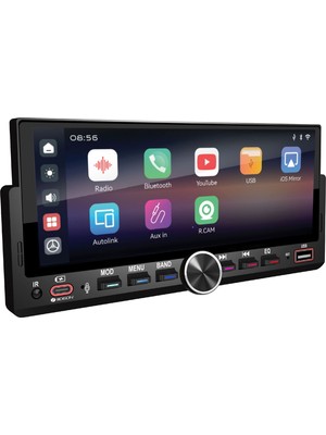 Edison Ed 680CA 6.86 Inç Kablosuz Multimedya Tek Din Kasa Carplay Android Auto Dsp USB Sd Bt Radyo