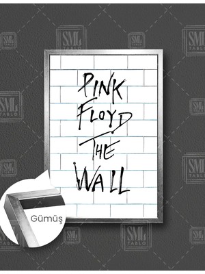 SML Tablo Pink Floyd The Wall Müzik Grubu Albüm Kapağı Dikey Çerçeveli Kanvas Tablo