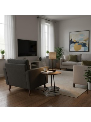 Elizim Home Lighting 20'lik Hasır Görünümlü Füme Abajur