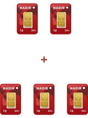 Nadir Gold 24 Ayar 5 Gram Külçe Altın (5 Adet 1 Gram Külçe Altın )
