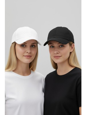 Trend Bebe Butik Kadın 2'li Avantaj Paketi Beyzbol Şapkası Seti - Ayarlanabilir Basic Spor Şapka Kombini