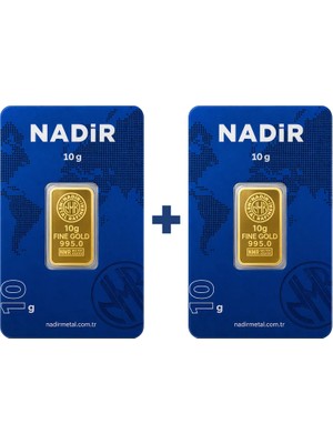 Nadir Gold 24 Ayar 20 Gram Külçe Altın (2 Adet 10 Gram Külçe Altın )