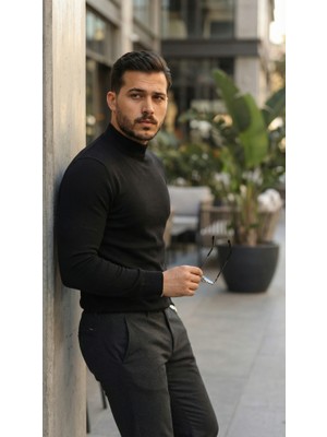 Modenya Erkek Yarım Balıkçı Yaka Pamuklu Triko