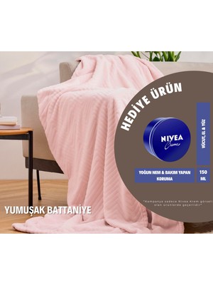 Tchibo Yumuşak Battaniye, 150X200 - Nivea Krem Hediyeli