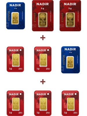 Nadir Gold 24 Ayar 20 Gram Altın (2 Ad 5 Gram Altın + 2 Ad 2,5 Gram Altın + 5 Ad 1 Gram Altın )
