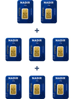 Nadir Gold 24 Ayar 20 Gram Külçe Altın (8 Adet 2,5 Gram Külçe Altın )