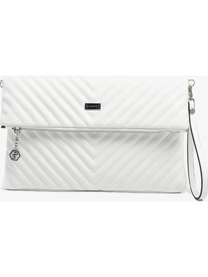 Silver & Polo Silver Polo  Kadın Portföy Çantası SP1134-M211 Sılver Polo Portföy & Clutch Beyaz-Beyaz
