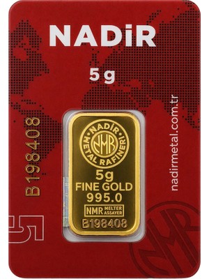 Nadir Gold 24 Ayar 5 Gram Külçe Altın (1 Adet 5 Gram Külçe Altın )