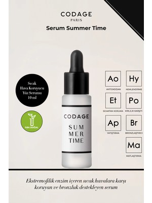 Codage Serum Summer Time - Sıcak Hava Koruyucu Yüz Serumu 10 ml